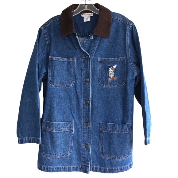 Disney Jackets & Blazers - 90s Y2K DISNEY Vintage Embroidered Denim Barn Chore Jacket
